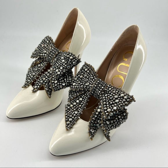 ✈️sold!Gucci bow-embellished patent leather pumps - Picture 3 of 10